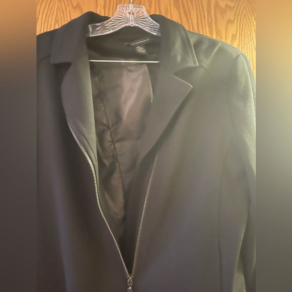 Grace Elements Black Long Sleeve Jacket Blazer Zip Up Zip Cuffs 14 - Picture 5 of 7